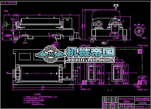 lw350d臥式螺旋沉降離心機(jī)外型安裝下載 146.90k,dwg格式 機(jī)械cad圖紙